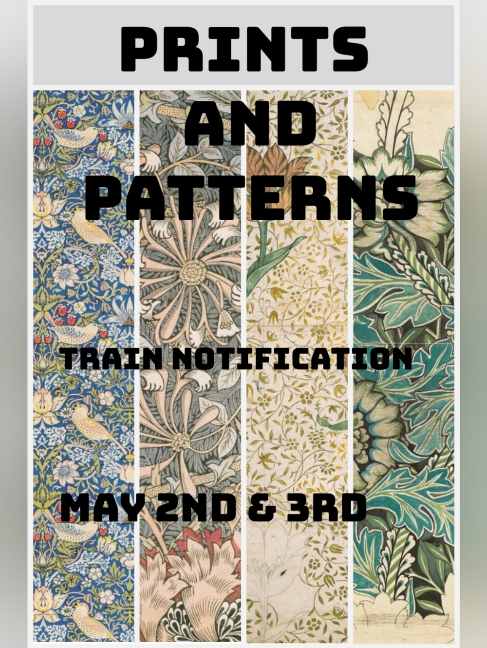 Prints and Patterns Train Notification